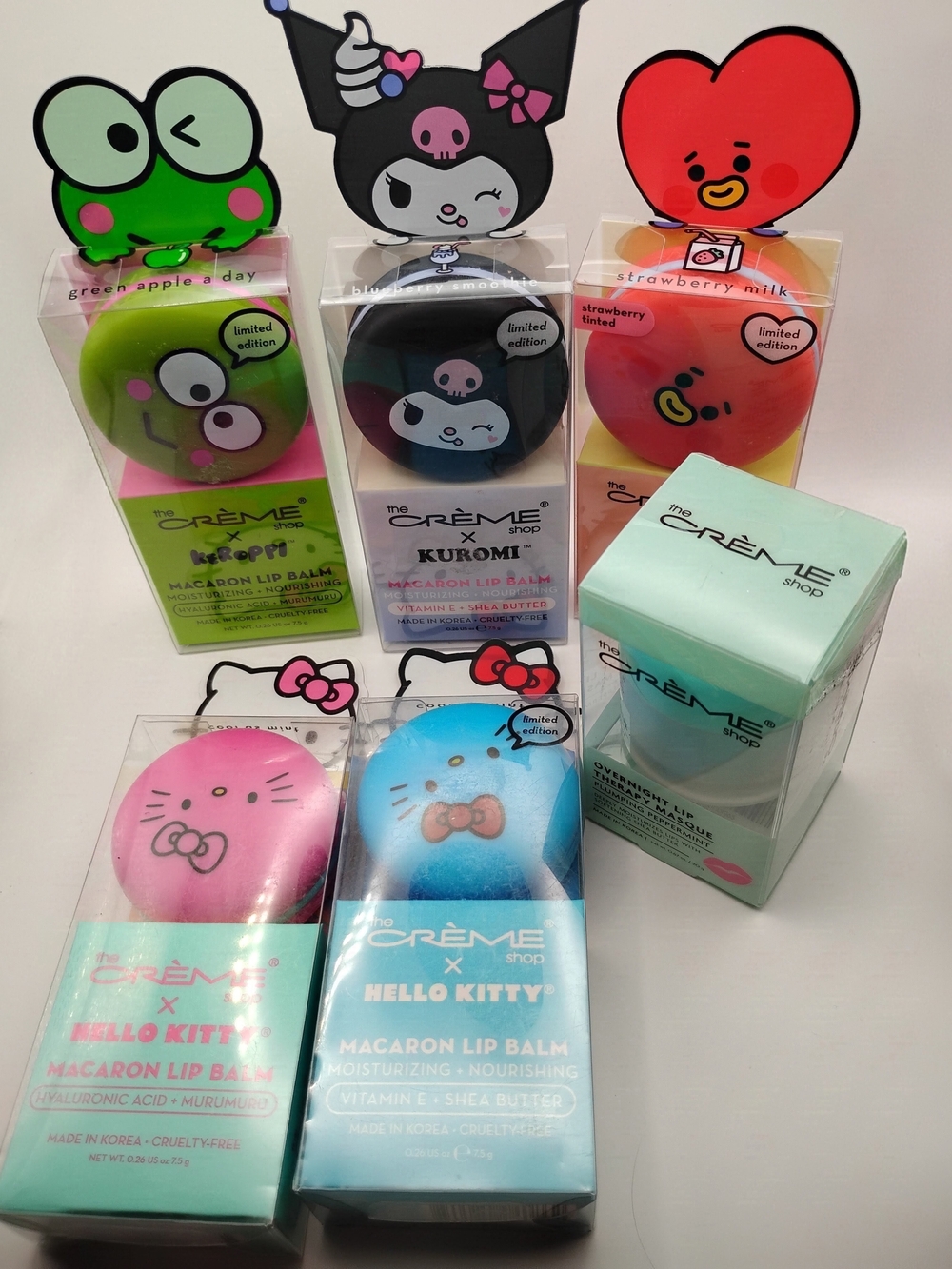 The Crème Shop Macaron Lip Balm Set Of 5 & An Overnight Lip Mask